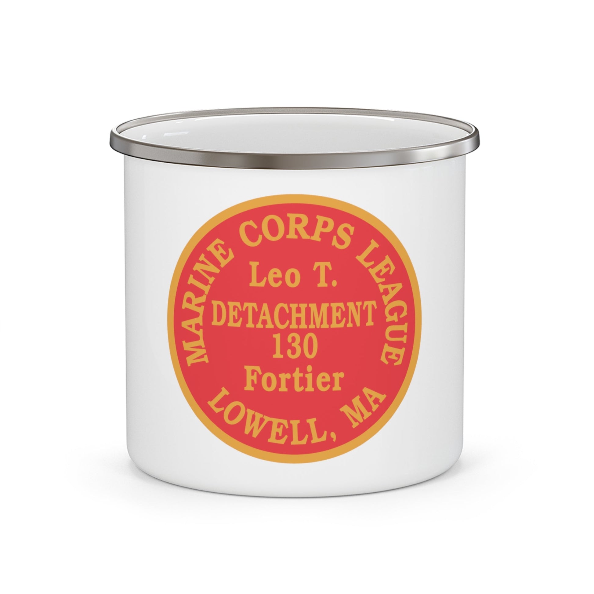 Marine Corps League Lowell MA (USMC) Enamel Mug-12oz-The Sticker Space