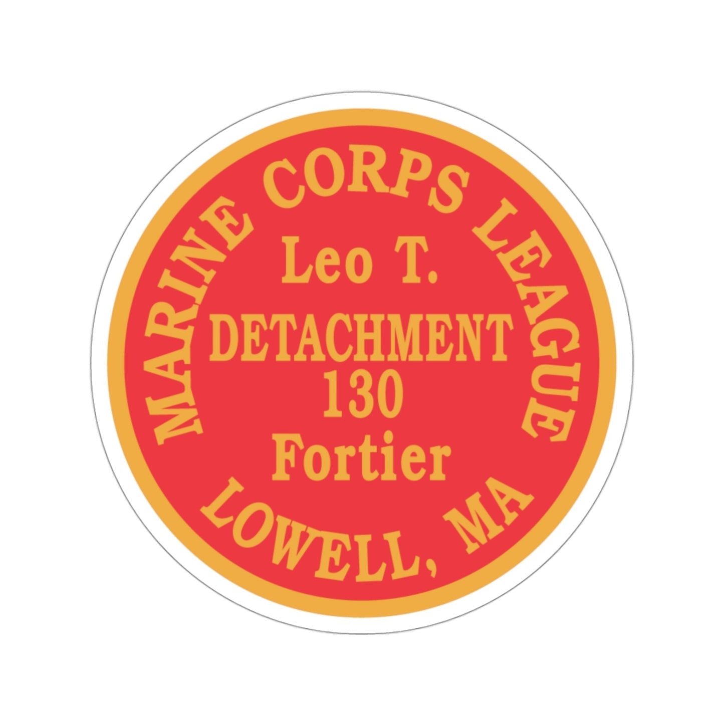 Marine Corps League Lowell MA (USMC) STICKER Vinyl Die-Cut Decal-3 Inch-The Sticker Space