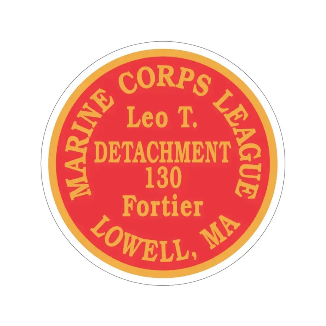 Marine Corps League Lowell MA (USMC) STICKER Vinyl Die-Cut Decal 4 Inch - The Sticker Space