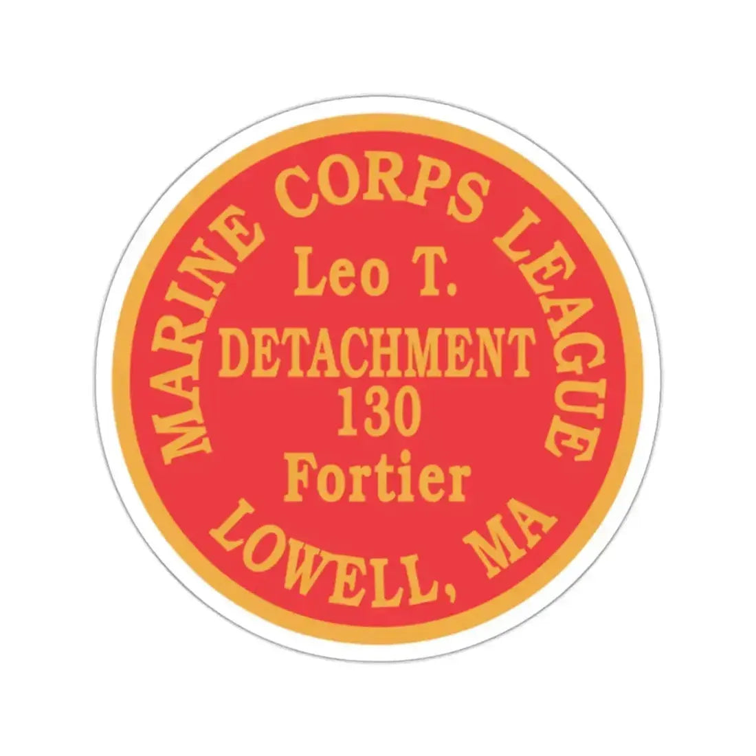 Marine Corps League Lowell MA (USMC) STICKER Vinyl Kiss-Cut Decal 2 Inch White - The Sticker Space