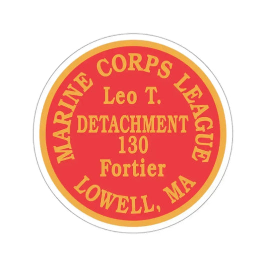 Marine Corps League Lowell MA (USMC) STICKER Vinyl Kiss-Cut Decal 2 Inch White - The Sticker Space