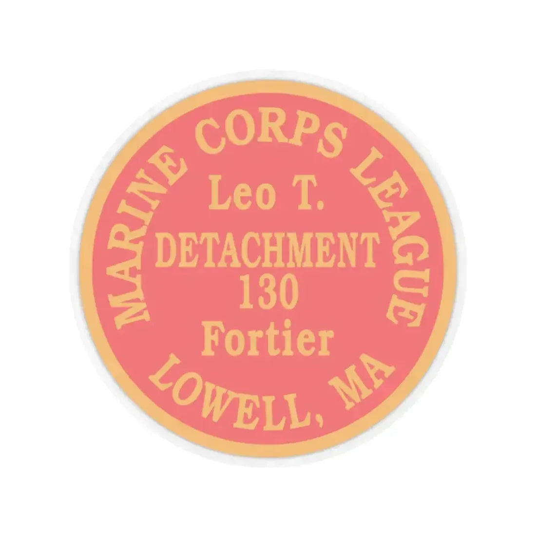 Marine Corps League Lowell MA (USMC) STICKER Vinyl Kiss-Cut Decal 3 Inch Transparent - The Sticker Space