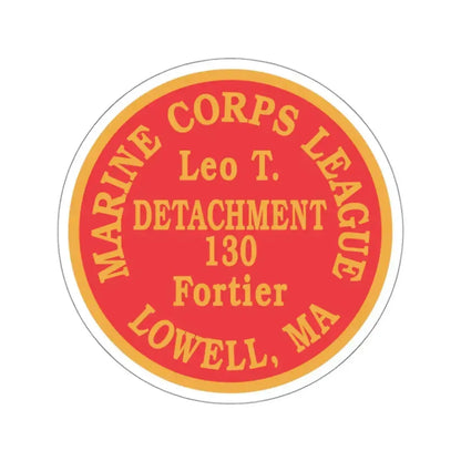 Marine Corps League Lowell MA (USMC) STICKER Vinyl Kiss-Cut Decal 3 Inch White - The Sticker Space