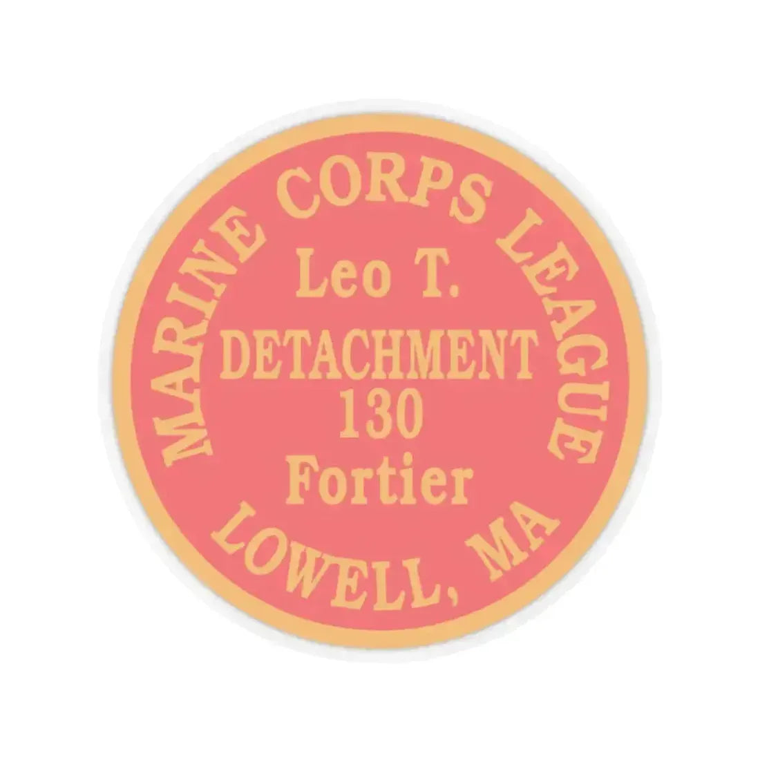 Marine Corps League Lowell MA (USMC) STICKER Vinyl Kiss-Cut Decal 4 Inch Transparent - The Sticker Space