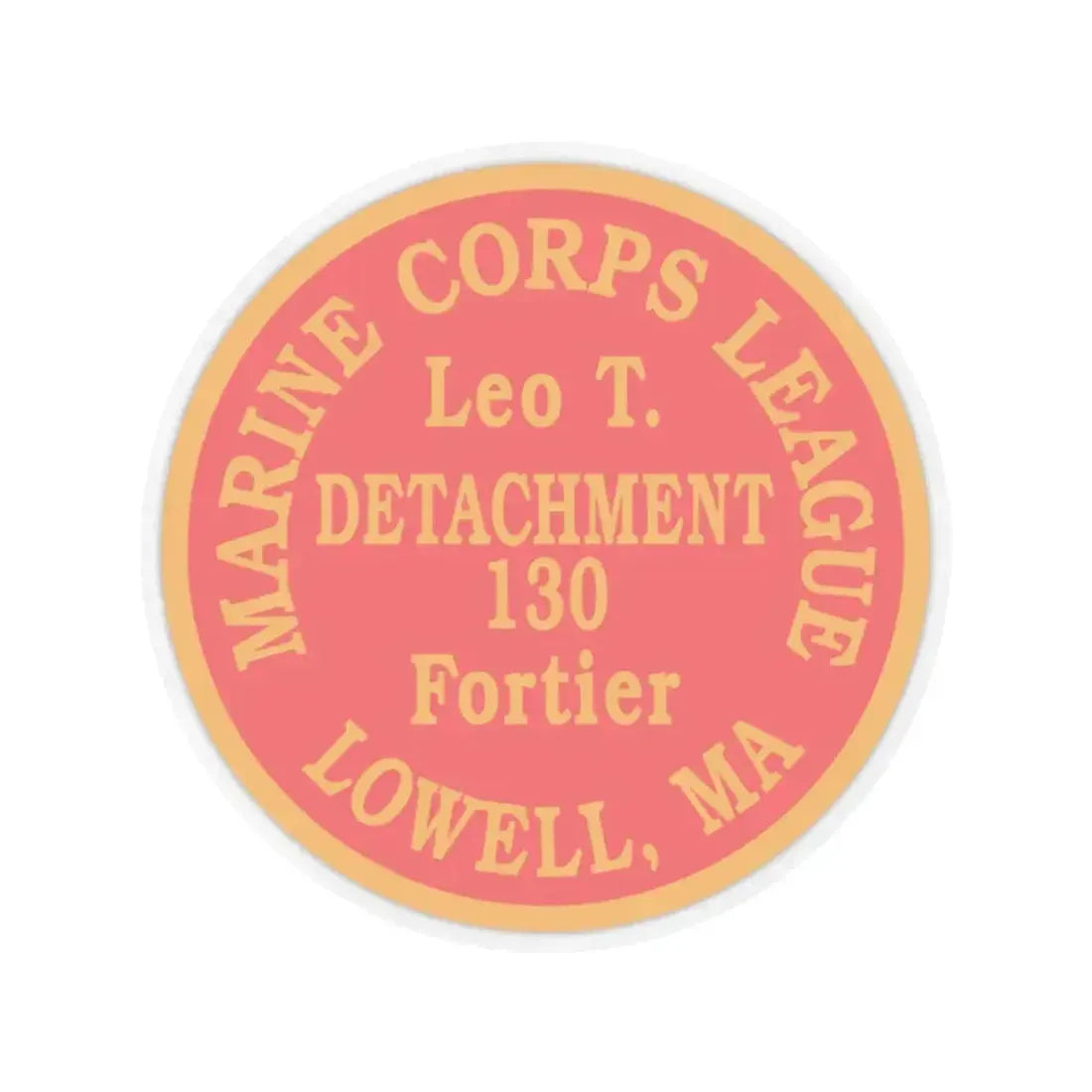 Marine Corps League Lowell MA (USMC) STICKER Vinyl Kiss-Cut Decal 6 Inch Transparent - The Sticker Space