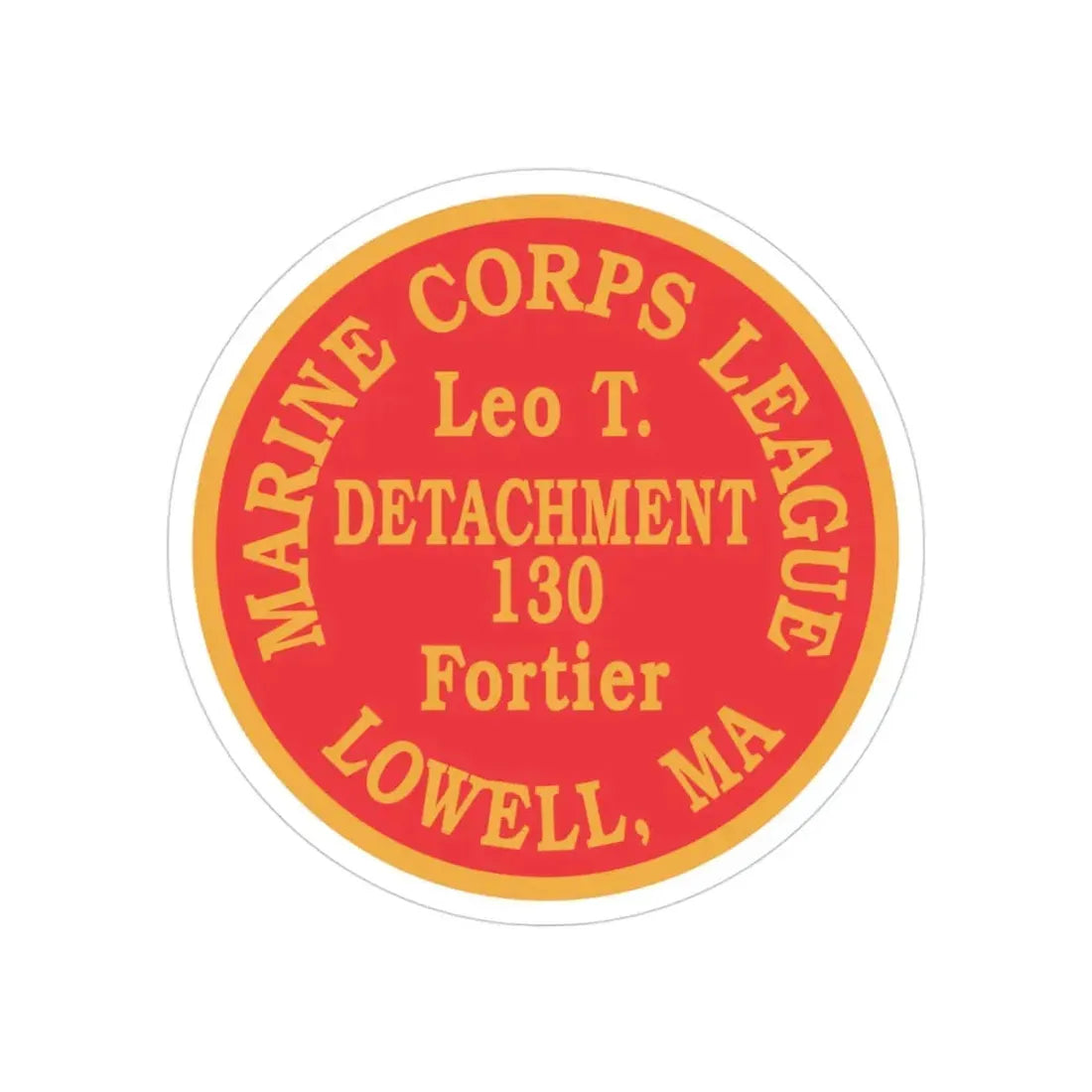 Marine Corps League Lowell MA (USMC) Transparent STICKER Die-Cut Vinyl Decal 3 Inch - The Sticker Space