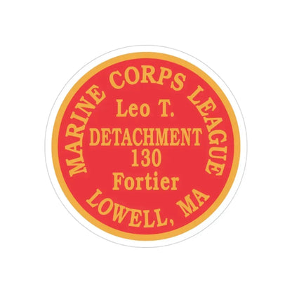 Marine Corps League Lowell MA (USMC) Transparent STICKER Die-Cut Vinyl Decal 3 Inch - The Sticker Space