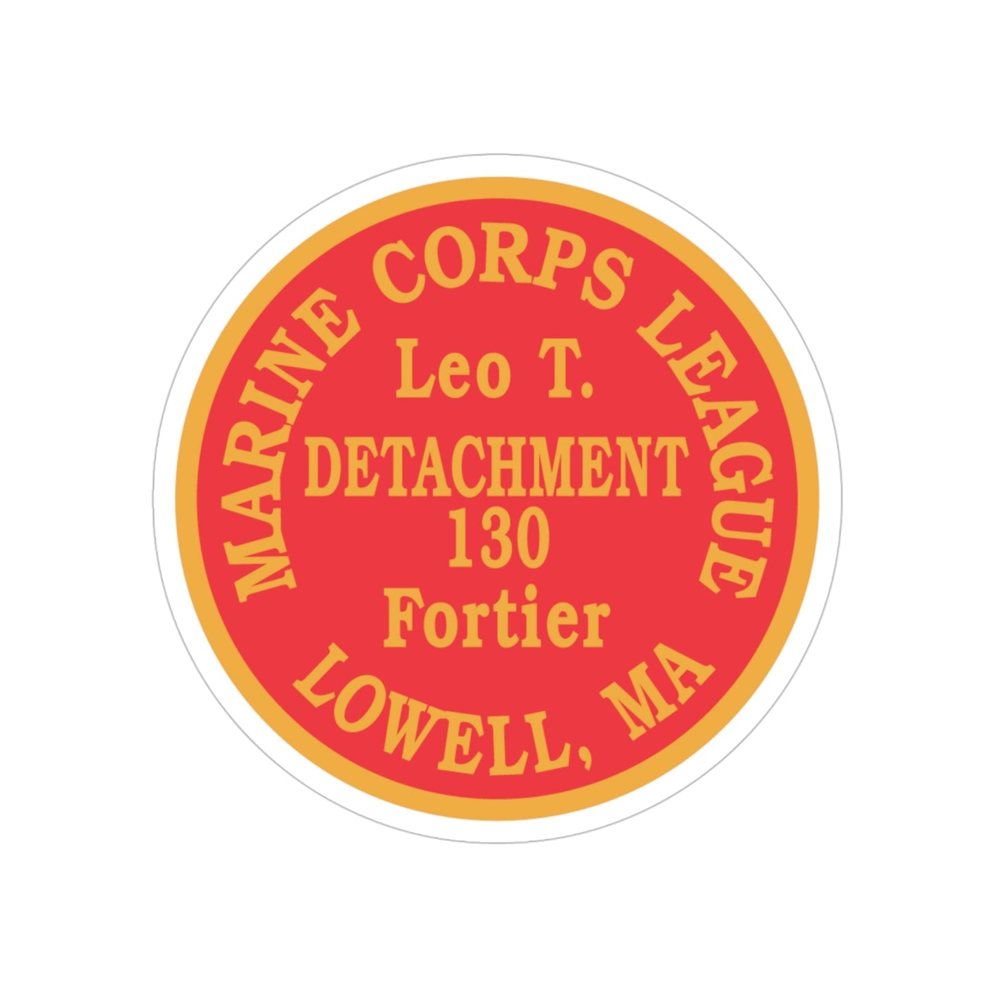 Marine Corps League Lowell MA (USMC) Transparent STICKER Die-Cut Vinyl Decal-4 Inch-The Sticker Space