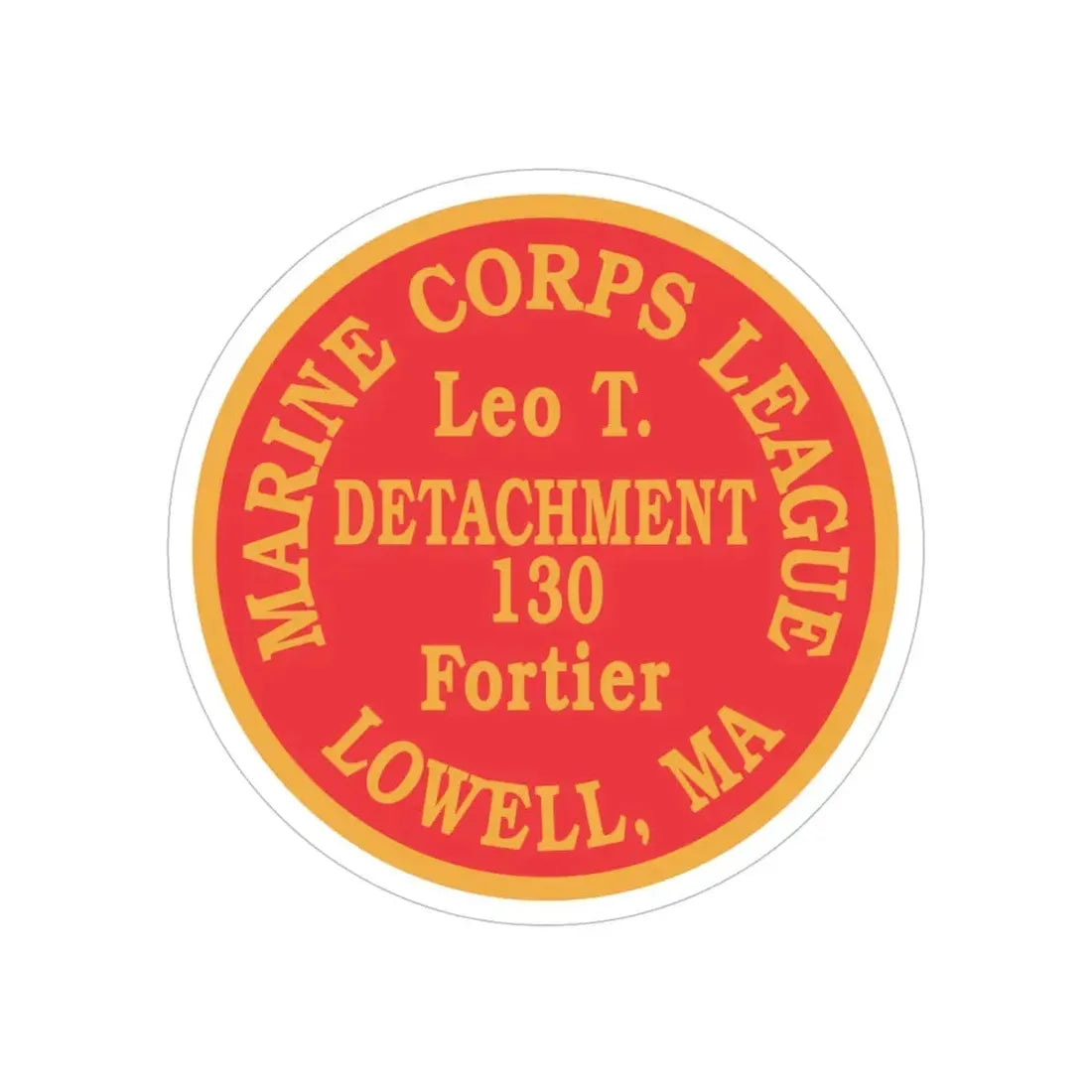 Marine Corps League Lowell MA (USMC) Transparent STICKER Die-Cut Vinyl Decal 5 Inch - The Sticker Space