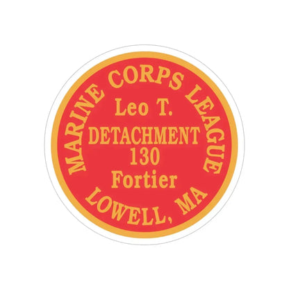 Marine Corps League Lowell MA (USMC) Transparent STICKER Die-Cut Vinyl Decal 5 Inch - The Sticker Space