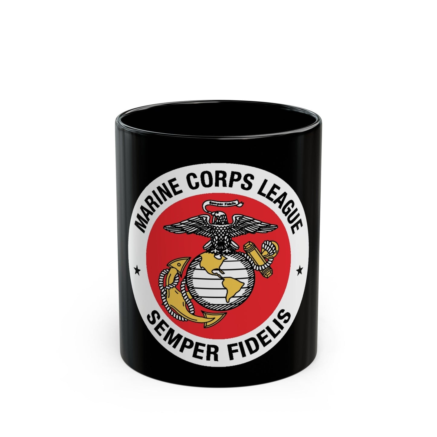 Marine Corps League (USMC) Black Coffee Mug-11oz-The Sticker Space