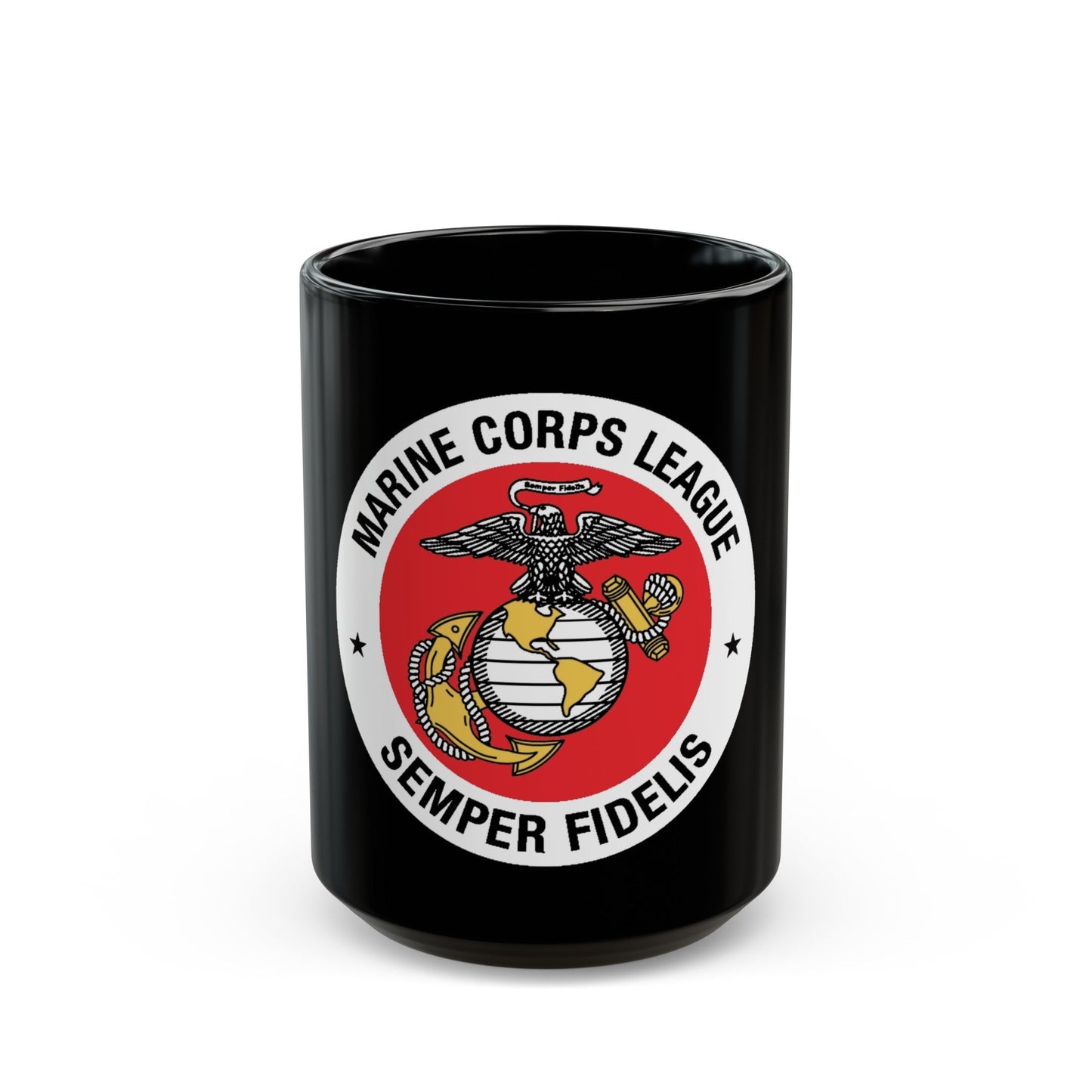 Marine Corps League (USMC) Black Coffee Mug-15oz-The Sticker Space