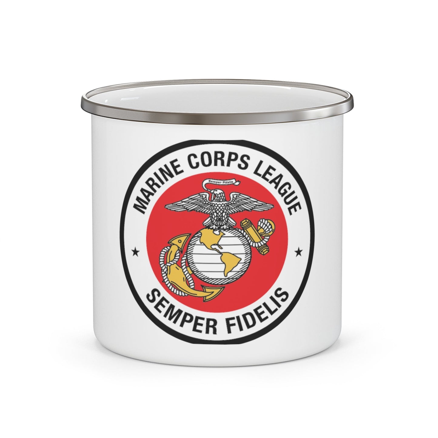 Marine Corps League (USMC) Enamel Mug-12oz-The Sticker Space