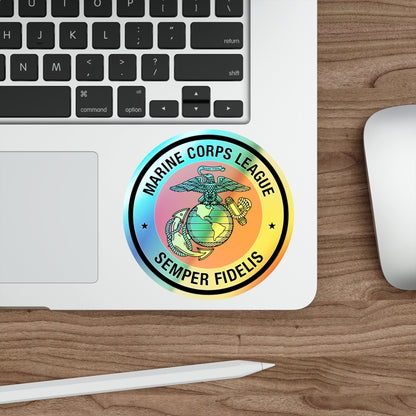 Marine Corps League (USMC) Holographic STICKER Die-Cut Vinyl Decal-The Sticker Space