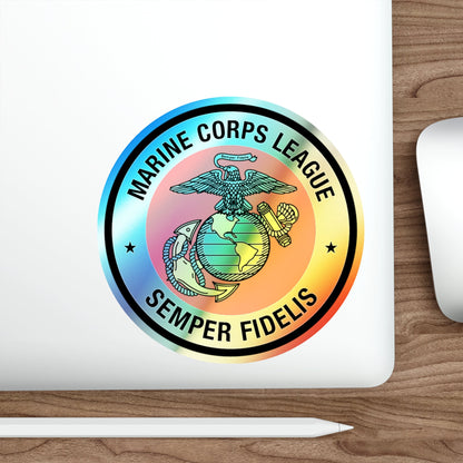 Marine Corps League (USMC) Holographic STICKER Die-Cut Vinyl Decal-The Sticker Space