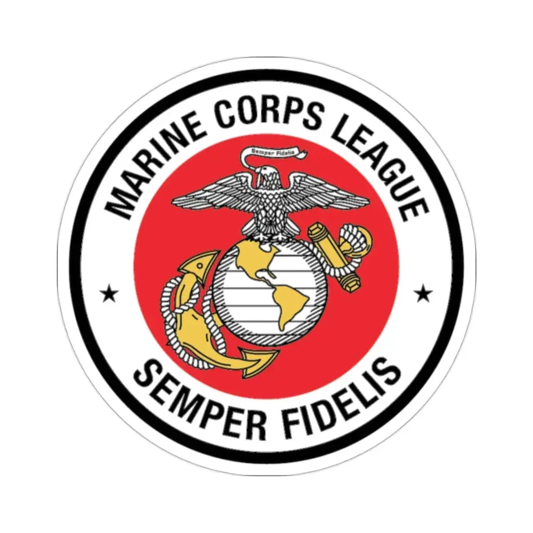 Marine Corps League (USMC) STICKER Vinyl Die-Cut Decal 2 Inch - The Sticker Space