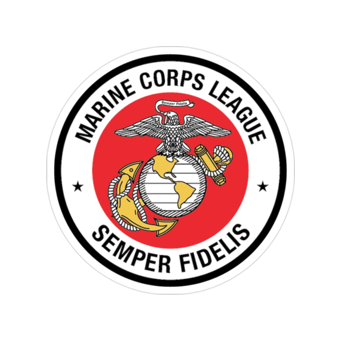 Marine Corps League (USMC) Transparent STICKER Die-Cut Vinyl Decal-2 Inch-The Sticker Space