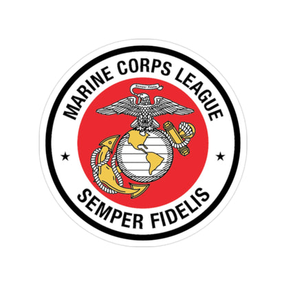 Marine Corps League (USMC) Transparent STICKER Die-Cut Vinyl Decal-2 Inch-The Sticker Space