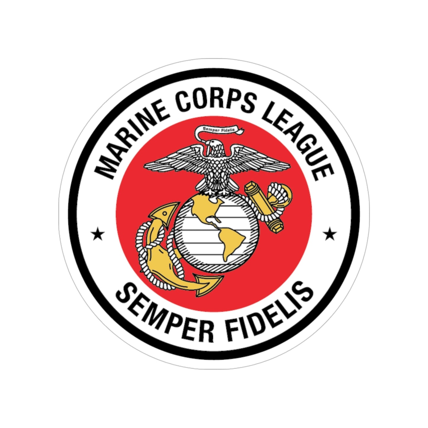 Marine Corps League (USMC) Transparent STICKER Die-Cut Vinyl Decal-5 Inch-The Sticker Space