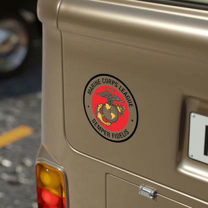 Marine Corps League (USMC) Transparent STICKER Die-Cut Vinyl Decal-The Sticker Space