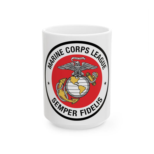 Marine Corps League (USMC) White Coffee Mug-15oz-The Sticker Space