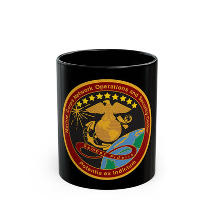 Marine Corps Network Operations And Security Center (USMC) Black Coffee Mug-11oz-The Sticker Space