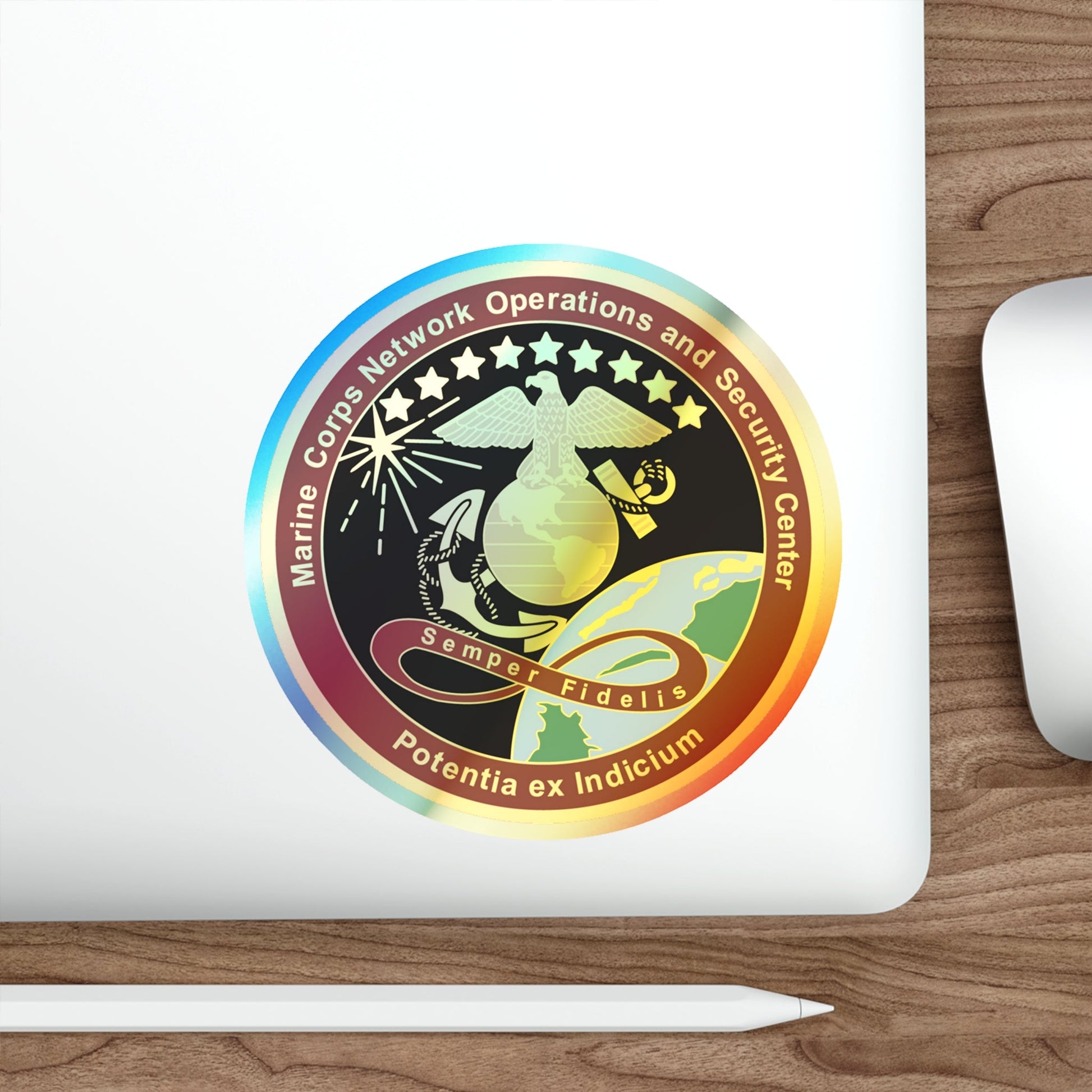 Marine Corps Network Operations And Security Center (USMC) Holographic STICKER Die-Cut Vinyl Decal-The Sticker Space