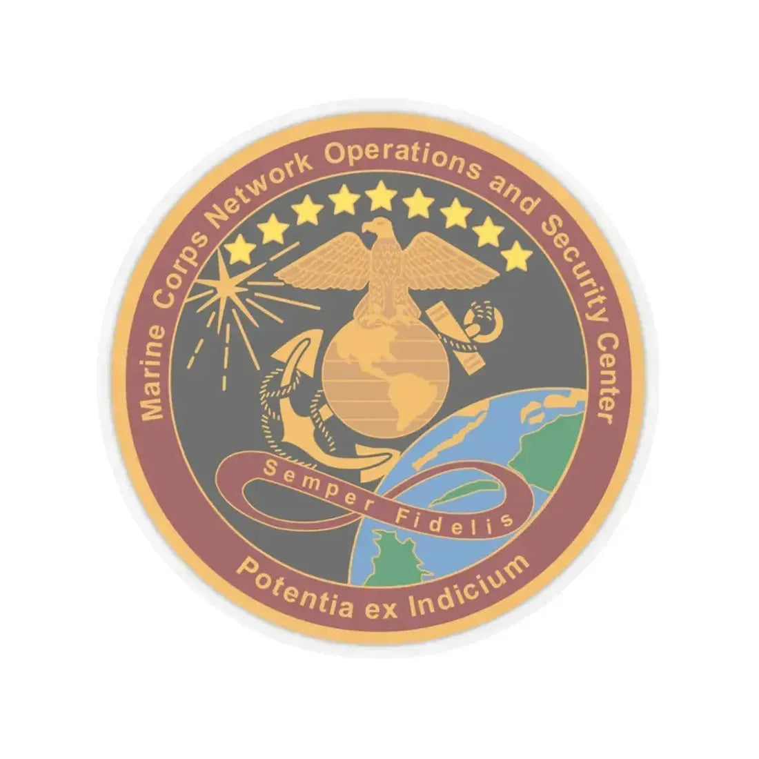 Marine Corps Network Operations And Security Center (USMC) STICKER Vinyl Kiss-Cut Decal 4 Inch Transparent - The Sticker Space