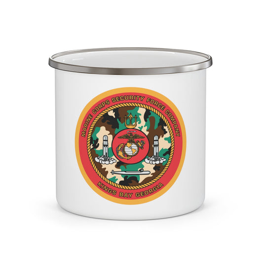 Marine Corps Security Force Company Kings Bay Georgia (USMC) Enamel Mug-12oz-The Sticker Space