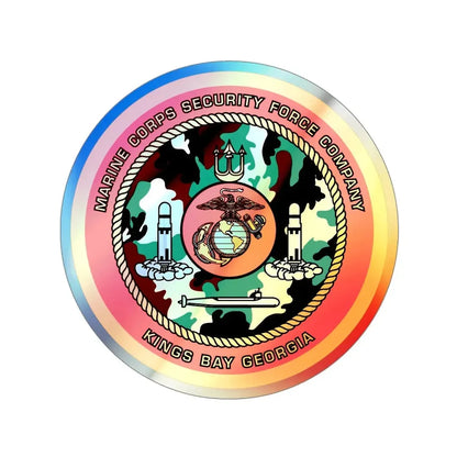 Marine Corps Security Force Company Kings Bay Georgia (USMC) Holographic STICKER Die-Cut Vinyl Decal 4 Inch Holographic - The Sticker Space