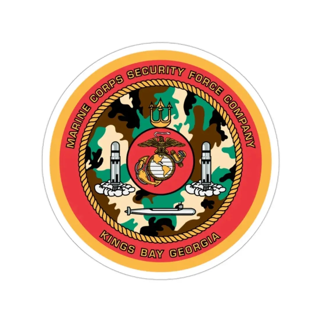 Marine Corps Security Force Company Kings Bay Georgia (USMC) STICKER Vinyl Die-Cut Decal 2 Inch - The Sticker Space