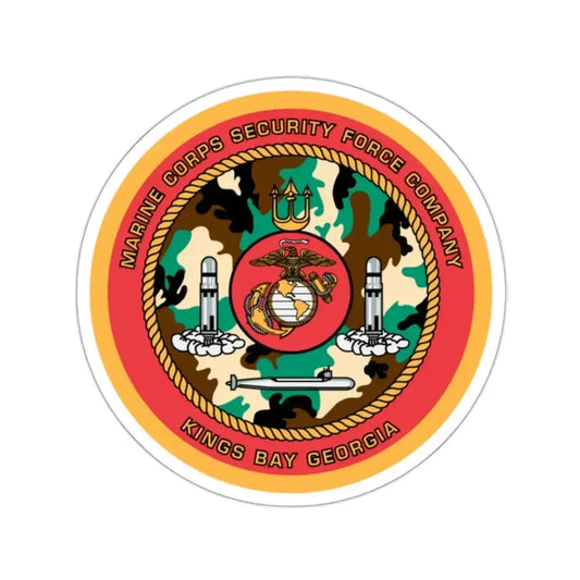 Marine Corps Security Force Company Kings Bay Georgia (USMC) STICKER Vinyl Kiss-Cut Decal 2 Inch White - The Sticker Space