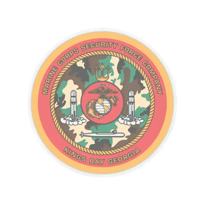 Marine Corps Security Force Company Kings Bay Georgia (USMC) STICKER Vinyl Kiss-Cut Decal 3 Inch Transparent - The Sticker Space