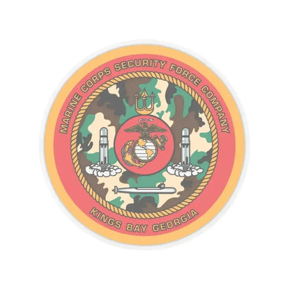 Marine Corps Security Force Company Kings Bay Georgia (USMC) STICKER Vinyl Kiss-Cut Decal 4 Inch Transparent - The Sticker Space