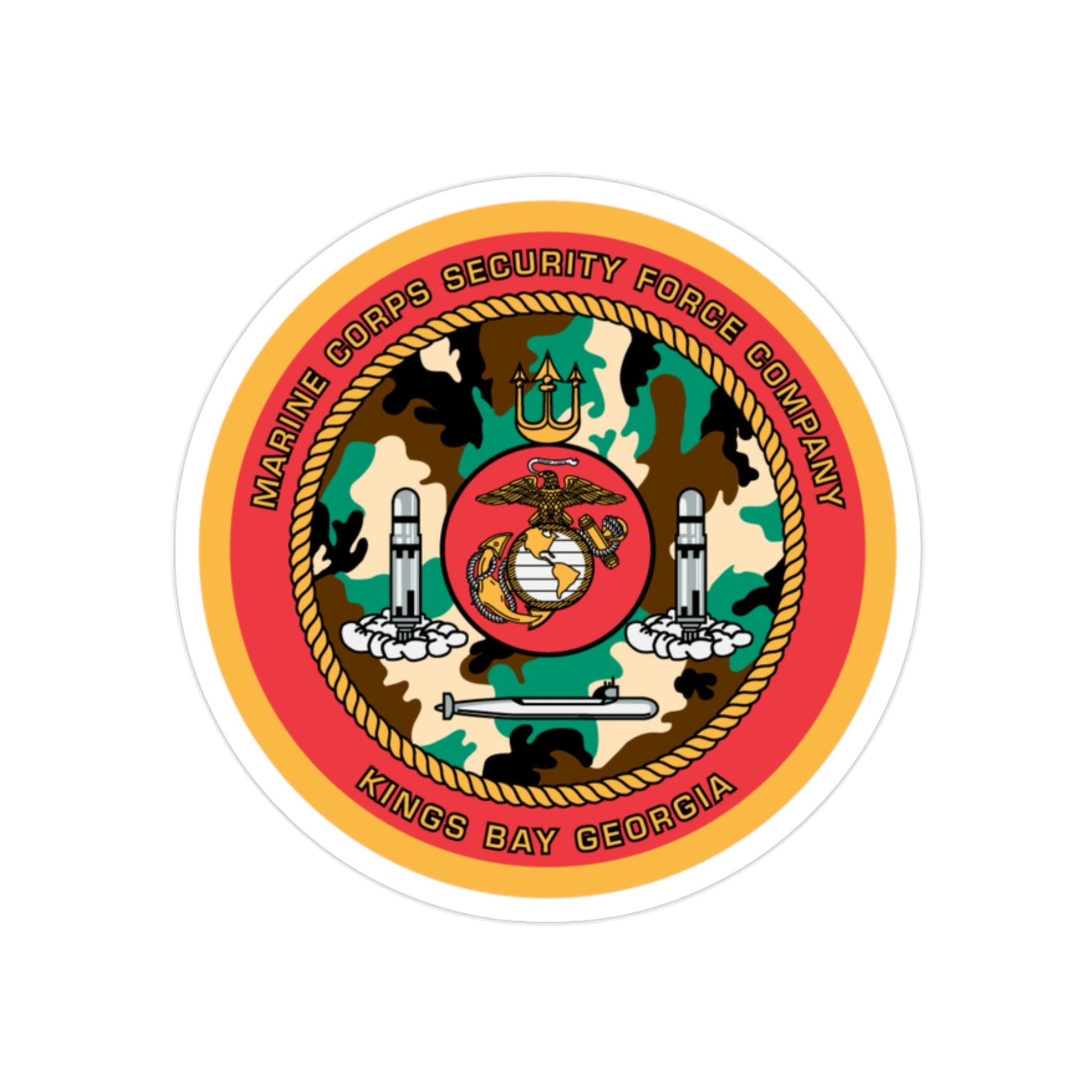 Marine Corps Security Force Company Kings Bay Georgia (USMC) Transparent STICKER Die-Cut Vinyl Decal-2 Inch-The Sticker Space