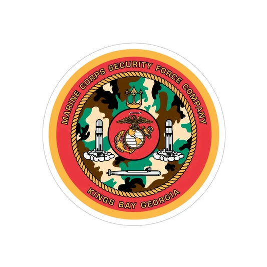 Marine Corps Security Force Company Kings Bay Georgia (USMC) Transparent STICKER Die-Cut Vinyl Decal 6 Inch - The Sticker Space