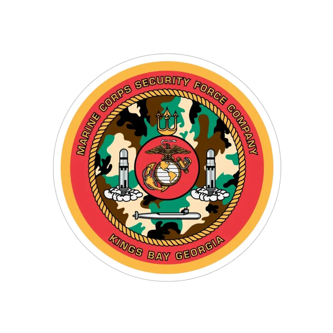 Marine Corps Security Force Company Kings Bay Georgia (USMC) Transparent STICKER Die-Cut Vinyl Decal - The Sticker Space