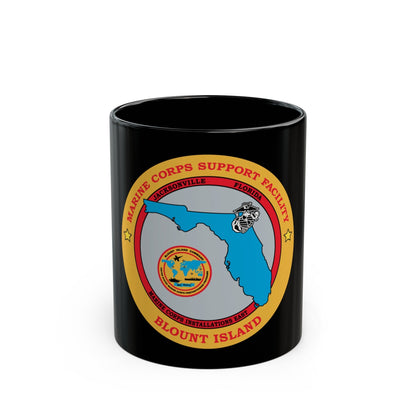 Marine Corps Support Facility Blount island (USMC) Black Coffee Mug-11oz-The Sticker Space