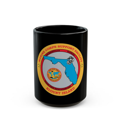 Marine Corps Support Facility Blount island (USMC) Black Coffee Mug-15oz-The Sticker Space