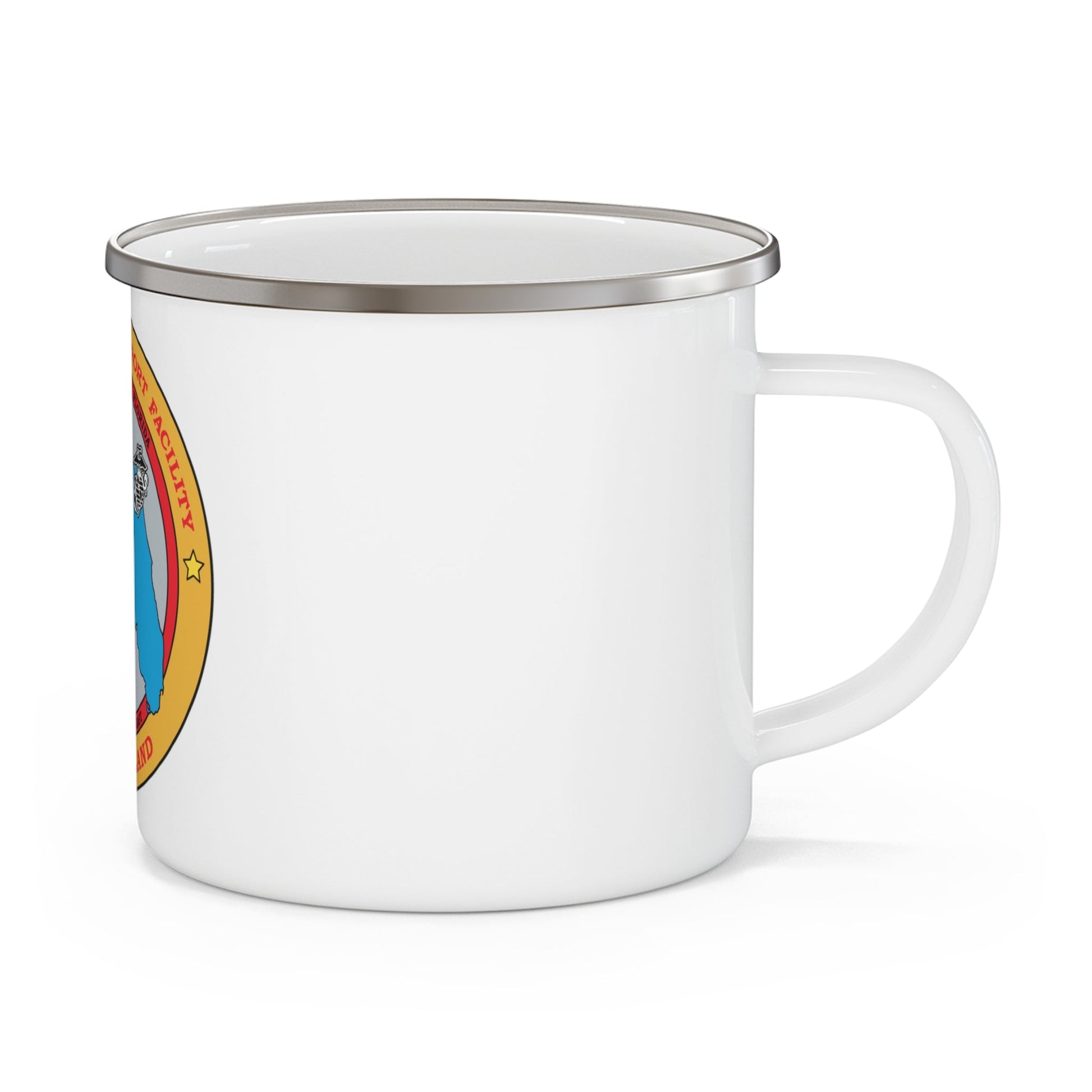 Marine Corps Support Facility Blount island (USMC) Enamel Mug-12oz-The Sticker Space