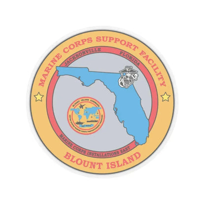 Marine Corps Support Facility Blount island (USMC) STICKER Vinyl Kiss-Cut Decal 3 Inch Transparent - The Sticker Space