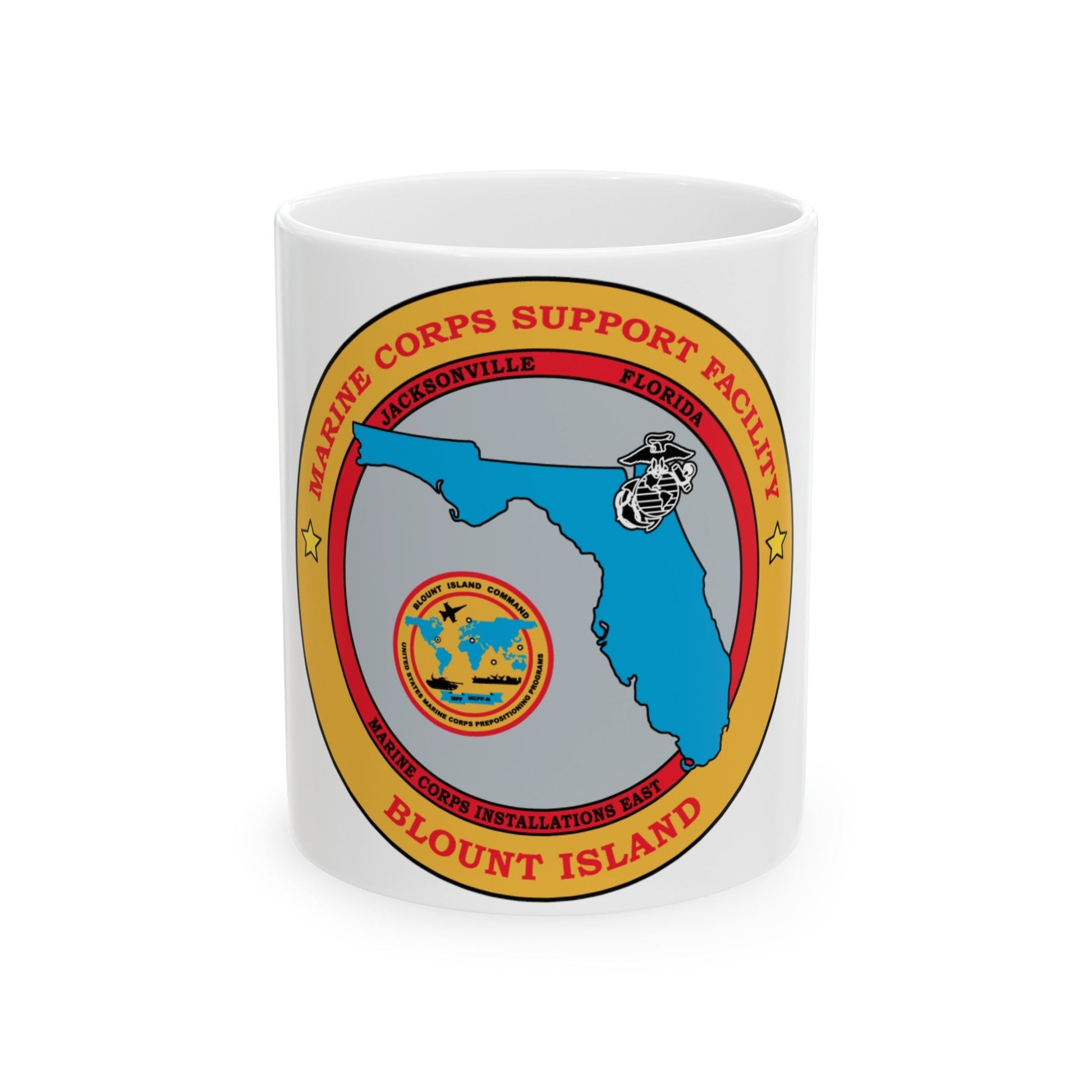 Marine Corps Support Facility Blount island (USMC) White Coffee Mug-11oz-The Sticker Space