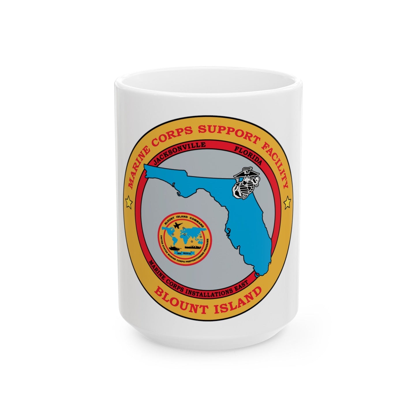 Marine Corps Support Facility Blount island (USMC) White Coffee Mug-15oz-The Sticker Space