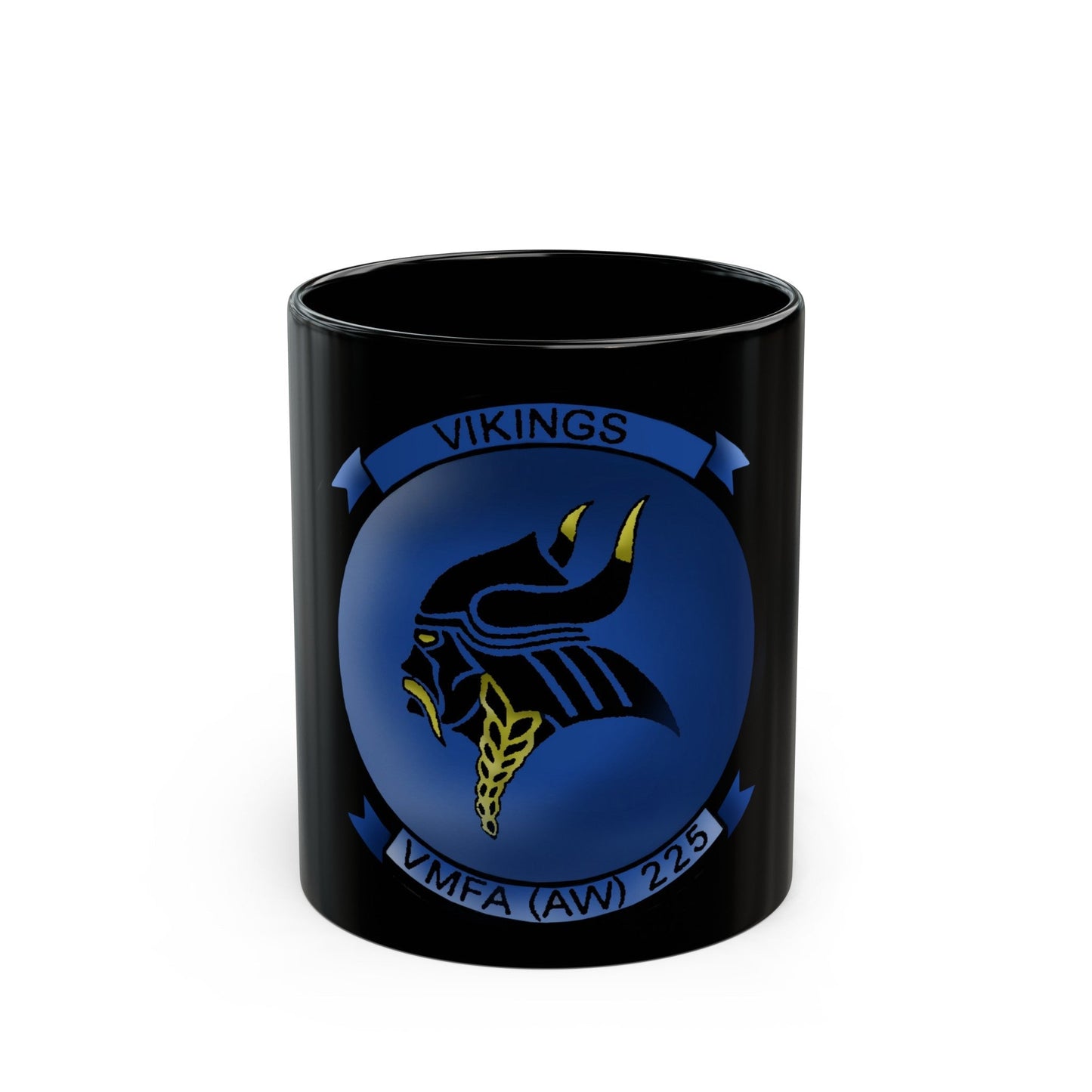 Marine Fighter Attack Squadron All Weather 225 VMFAAW 225 (USMC) Black Coffee Mug-11oz-The Sticker Space