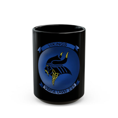 Marine Fighter Attack Squadron All Weather 225 VMFAAW 225 (USMC) Black Coffee Mug-15oz-The Sticker Space