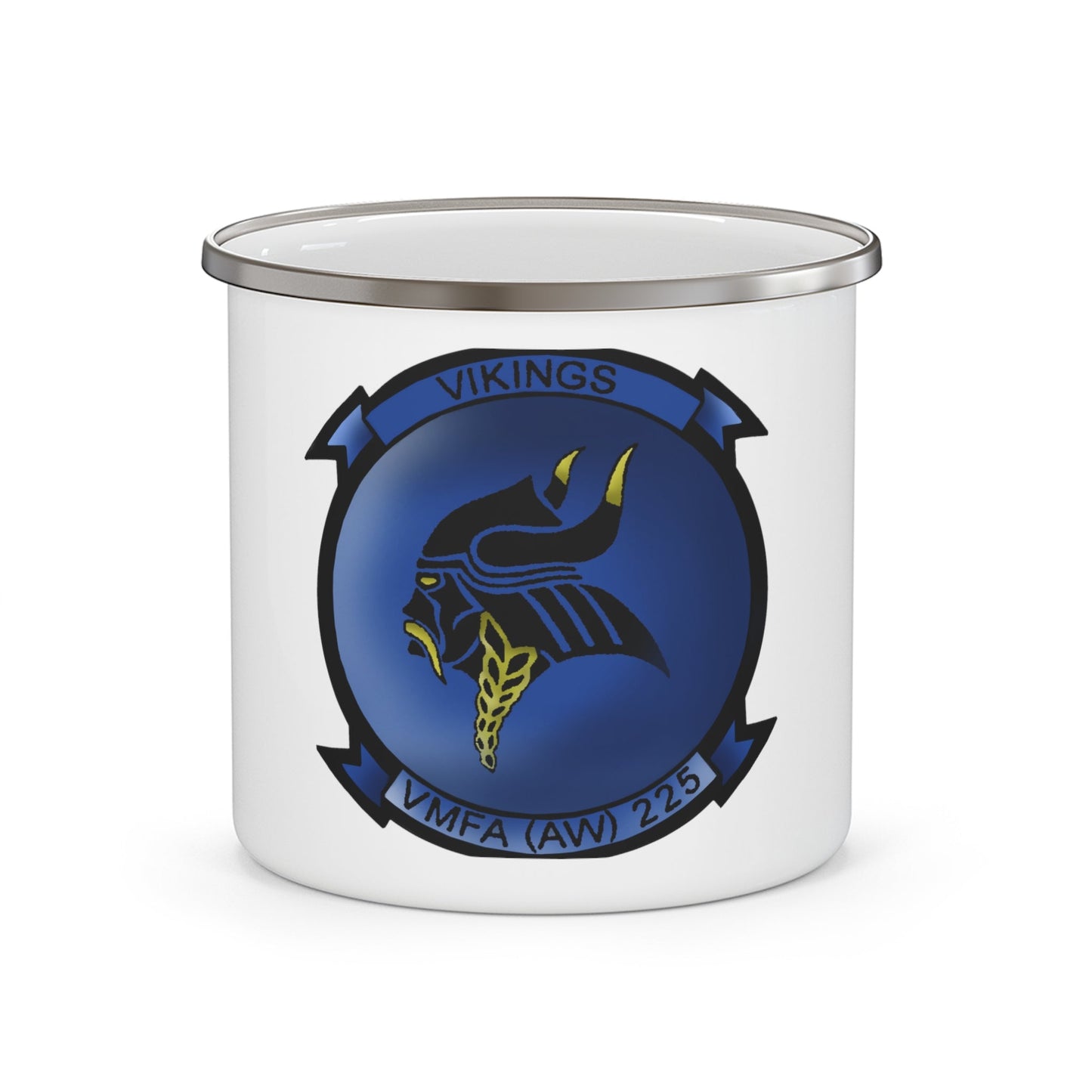 Marine Fighter Attack Squadron All Weather 225 VMFAAW 225 (USMC) Enamel Mug-12oz-The Sticker Space