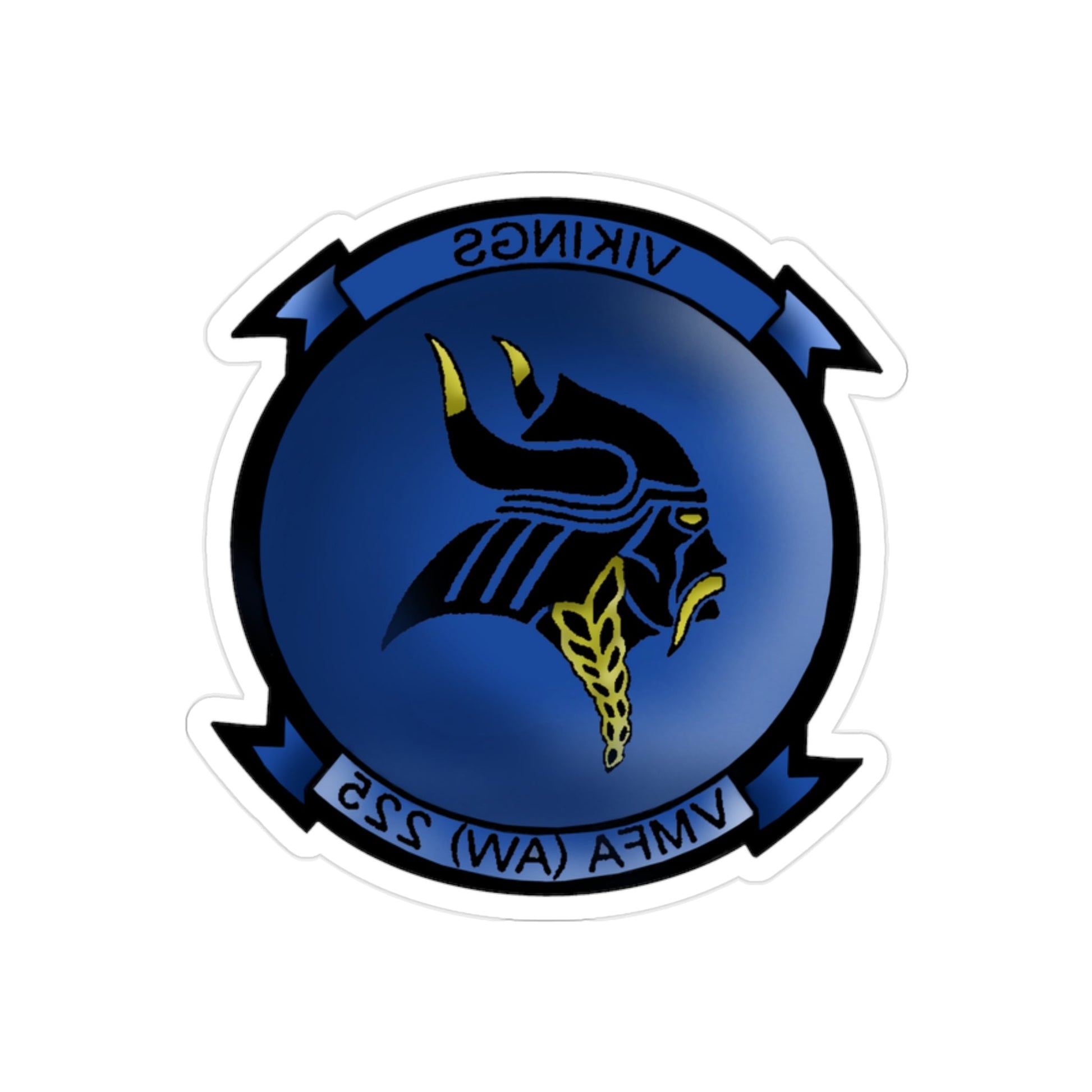 Marine Fighter Attack Squadron All Weather 225 VMFAAW 225 (USMC) REVERSE PRINT Transparent STICKER-2" × 2"-The Sticker Space