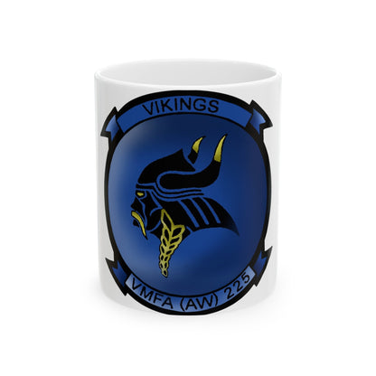 Marine Fighter Attack Squadron All Weather 225 VMFAAW 225 (USMC) White Coffee Mug-11oz-The Sticker Space