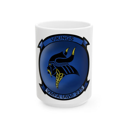 Marine Fighter Attack Squadron All Weather 225 VMFAAW 225 (USMC) White Coffee Mug-15oz-The Sticker Space