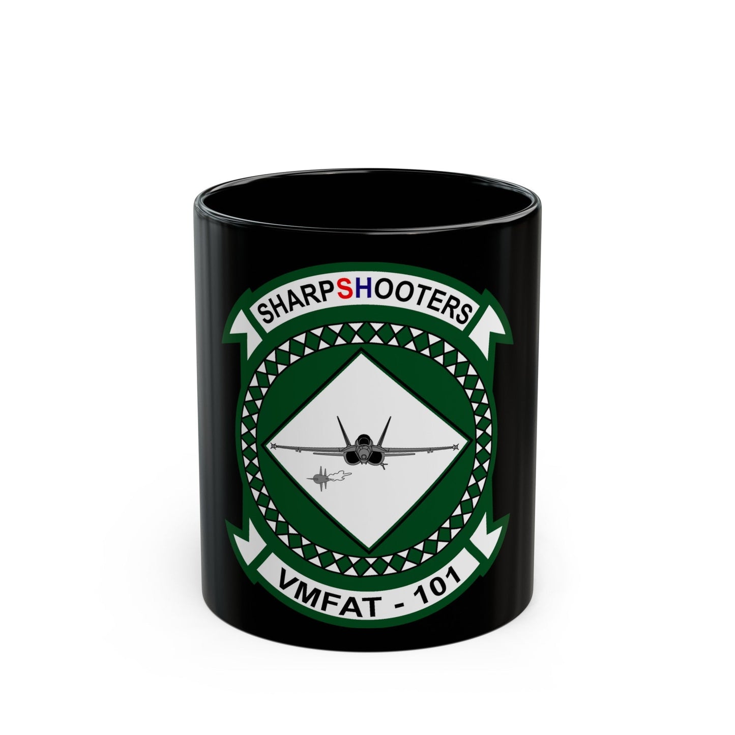 Marine Fighter Attack Training Squadron 101 VMFAT 101 (USMC) Black Coffee Mug-11oz-The Sticker Space